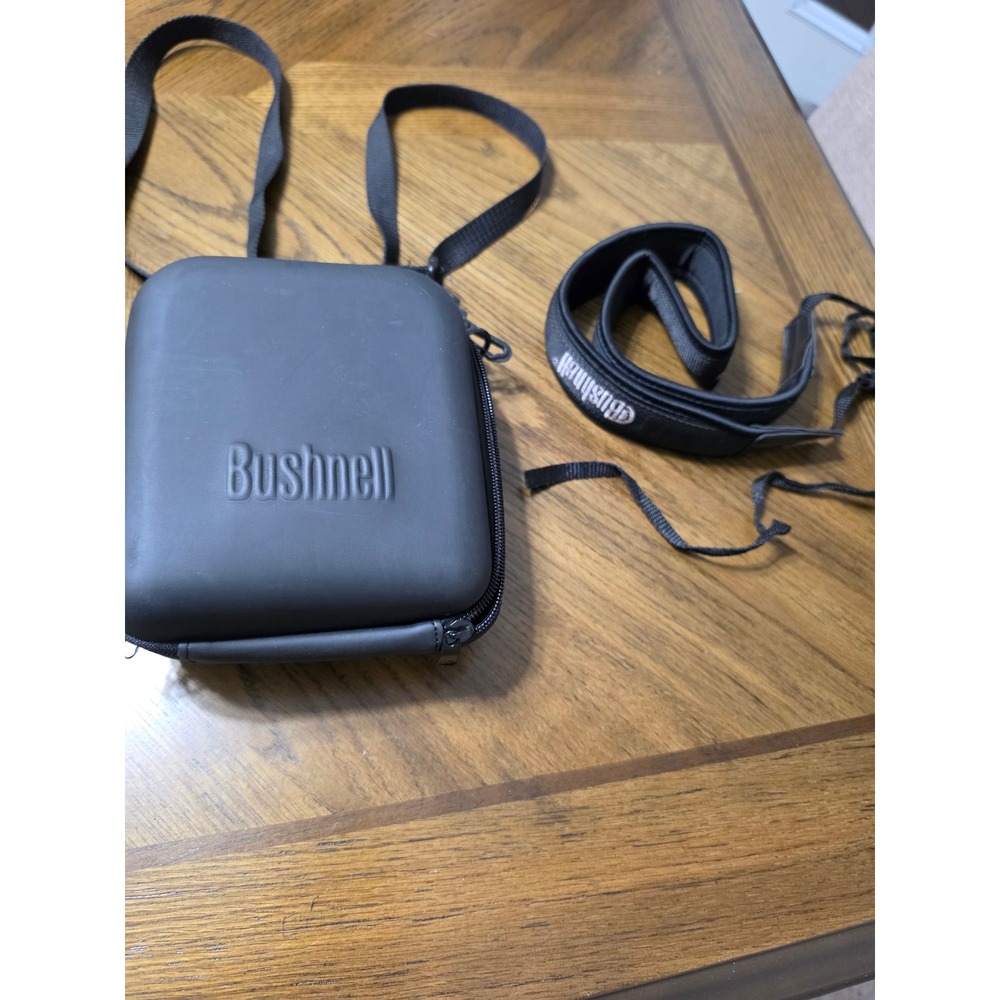 Bushnell Black Semi-Rigid Binocular Rangefinder Case with Padded Neck Strap